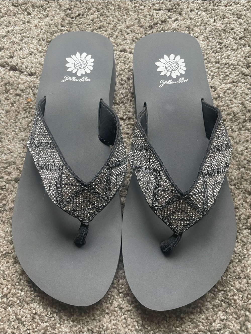 Yellow Box Flip Flops